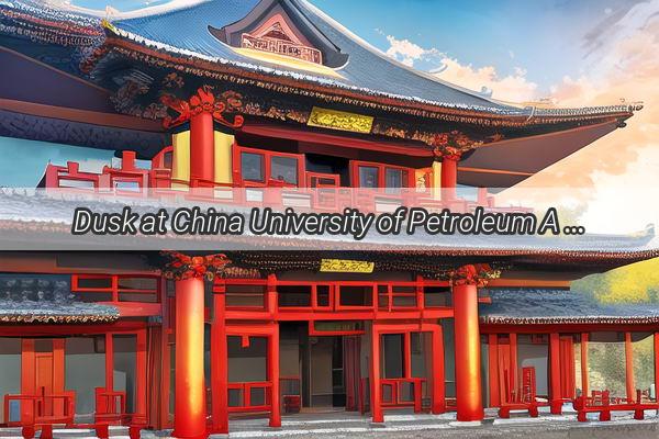 Dusk at China University of Petroleum A Colorful Symphony of Learning and Leisure